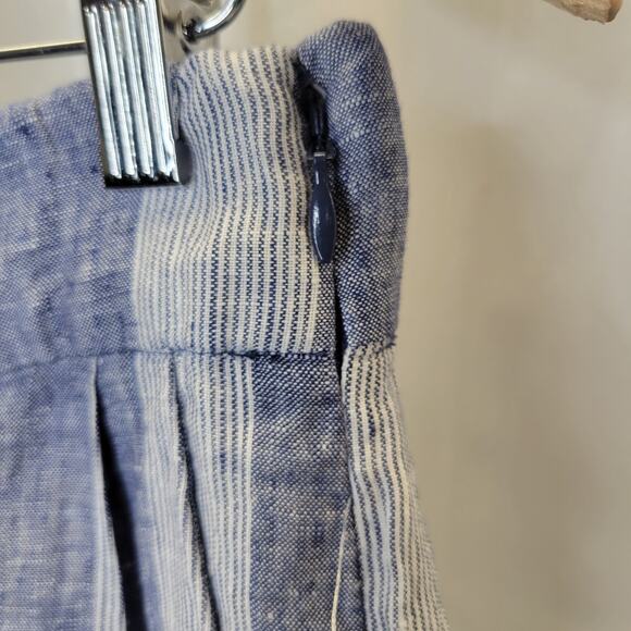 GAP Chambray Stripe Wide Led Crop Linen Pants, 10, NWT - Picture 7 of 11